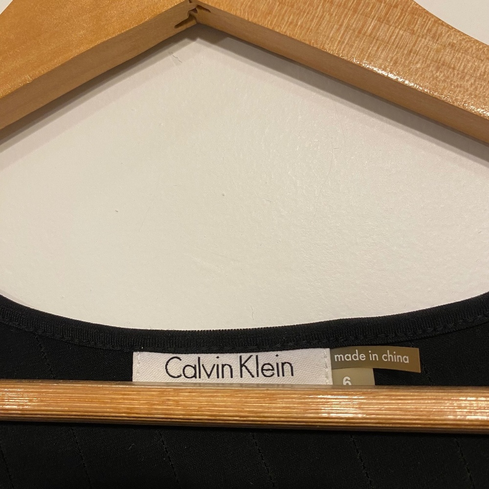 Calvin Klein Black Pleated Pencil Dress - Picture 2 of 6
